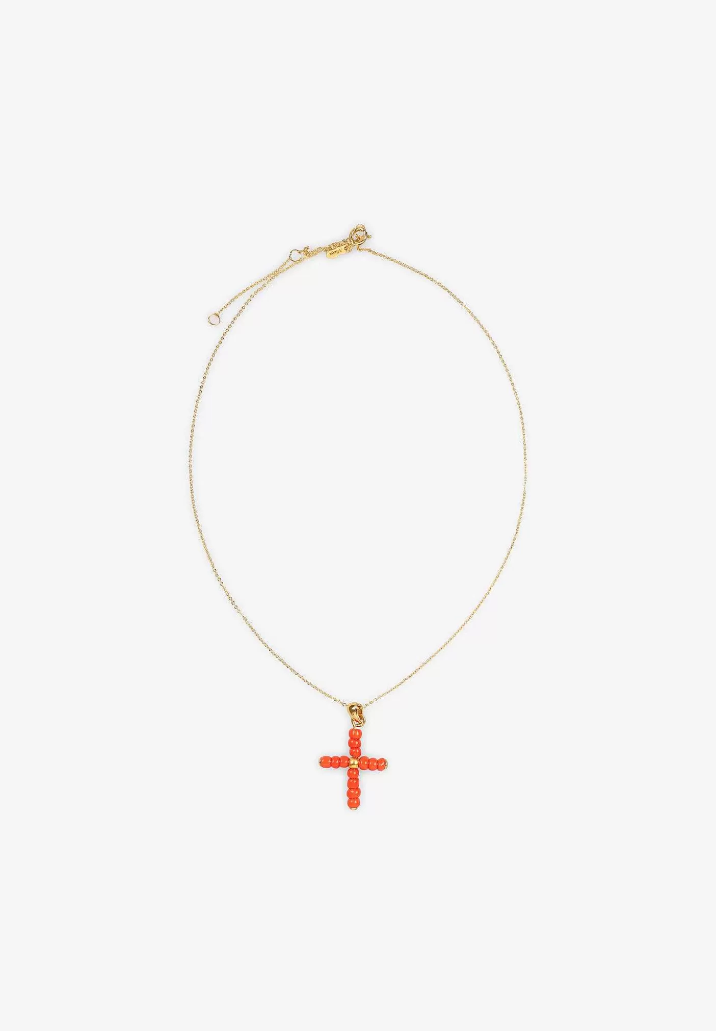 Scalpers Alhaja Cult Store | Coral Cross Necklace Hot