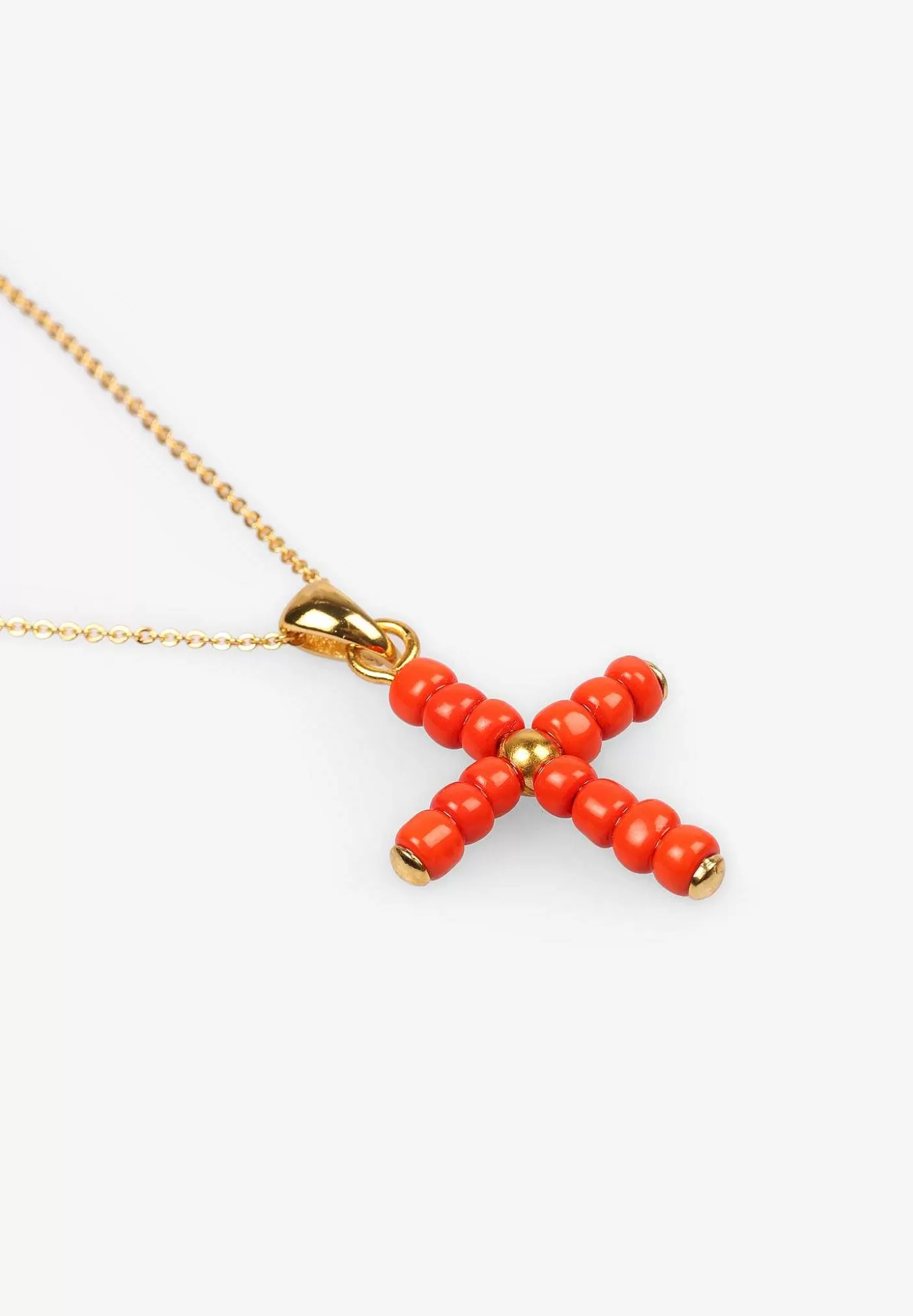 Scalpers Alhaja Cult Store | Coral Cross Necklace Hot