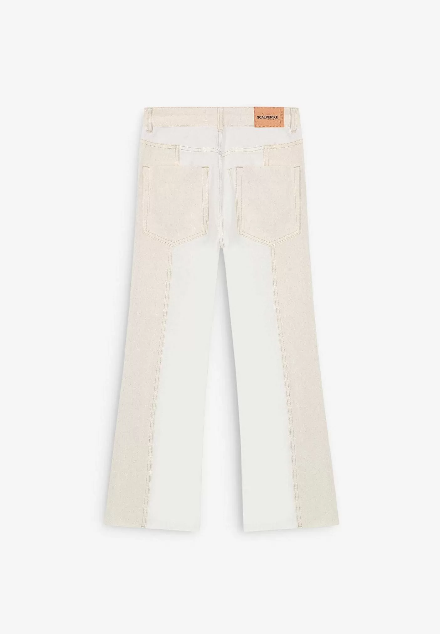 Scalpers Ankle Flare Jeans Contrast Detail Shop