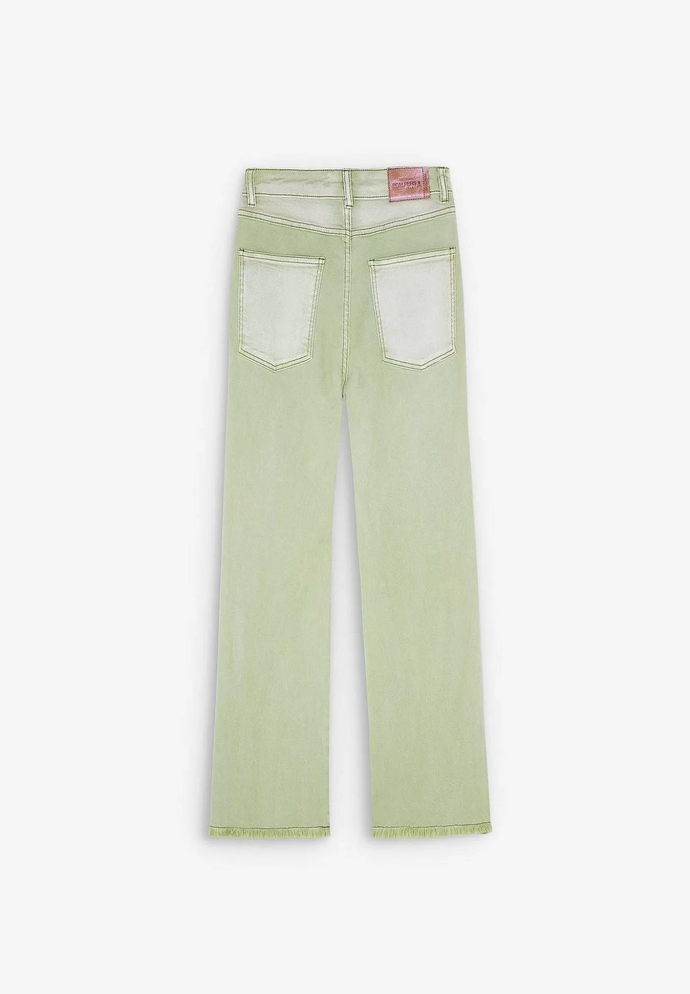 Scalpers Ankle Flare Jeans With Fringe Details Outlet