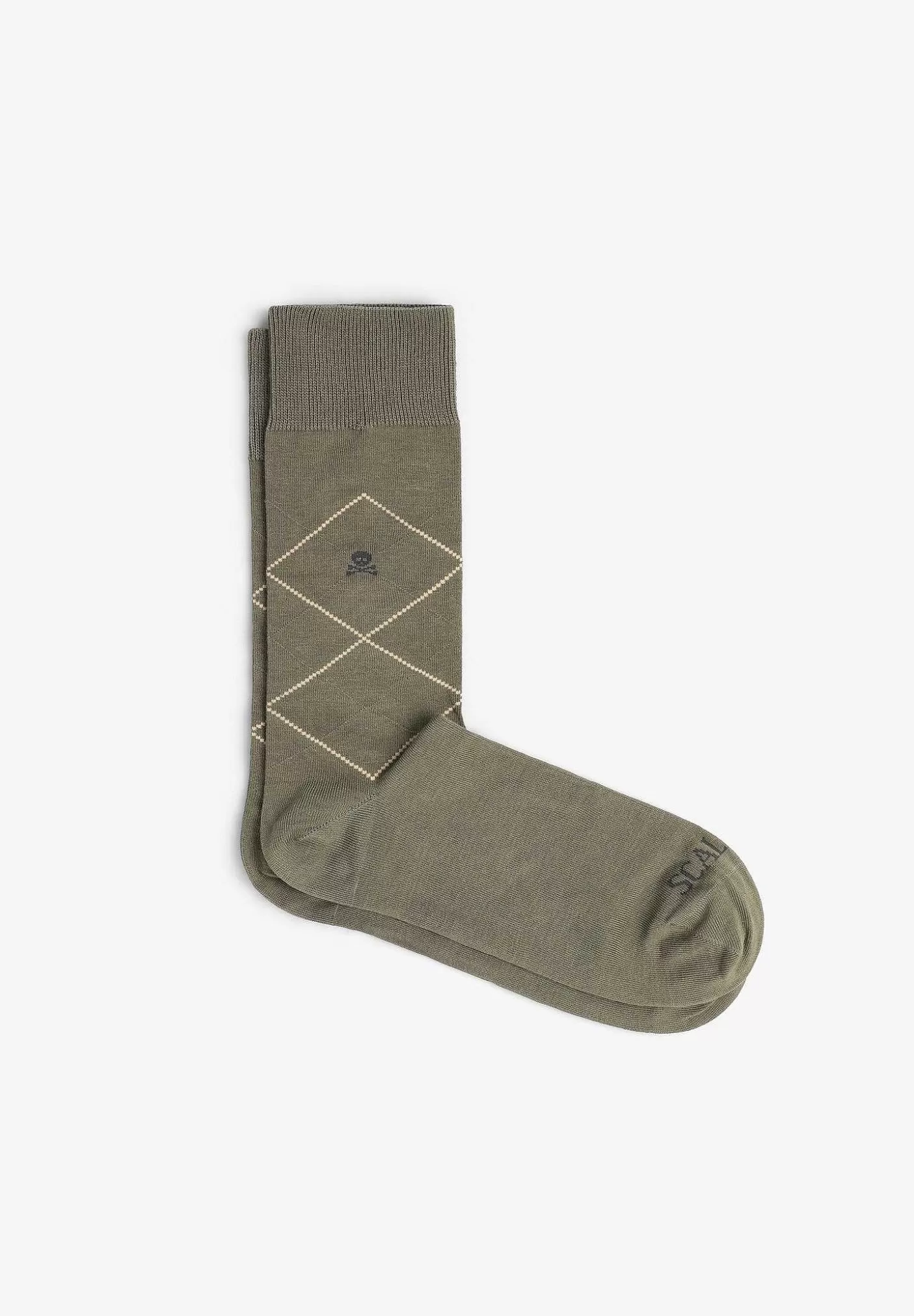 Scalpers Contrast Diamond Socks Outlet