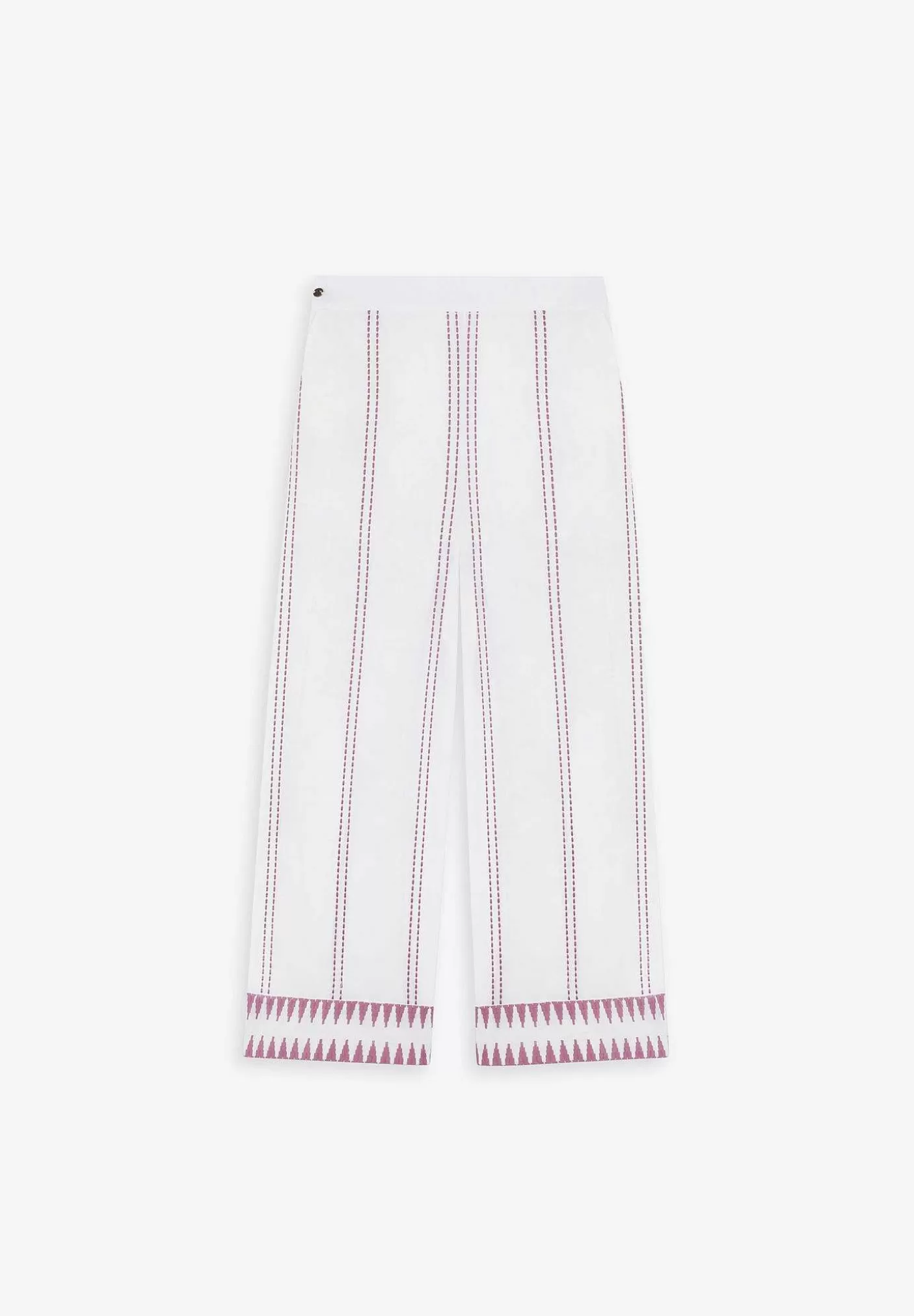 Scalpers Contrast Embroidered Details Pants Fashion