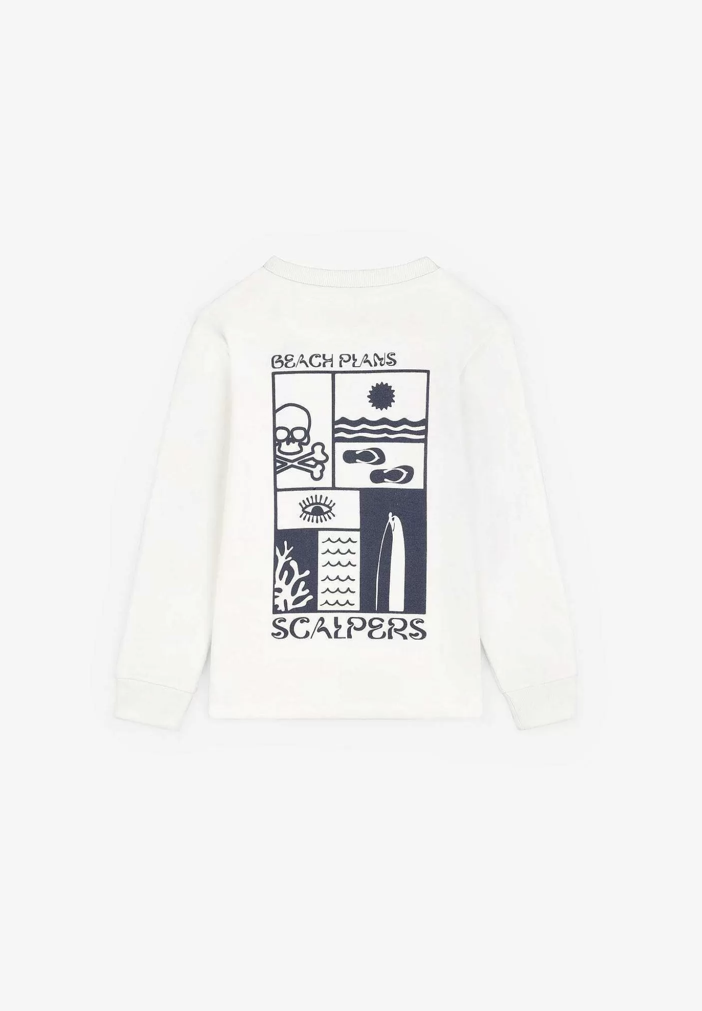 Scalpers Contrast Print Sweatshirt Flash Sale