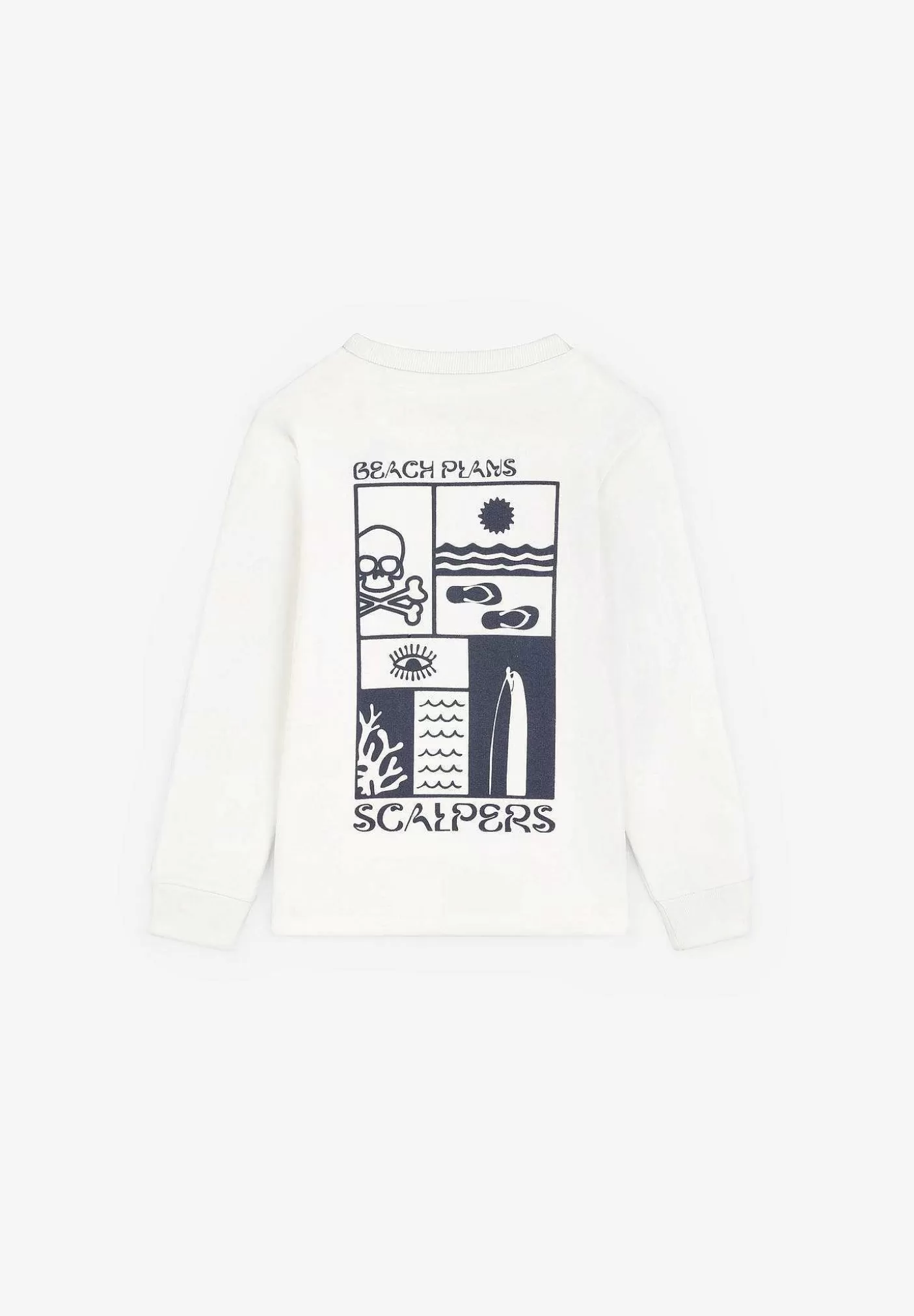 Scalpers Contrast Print Sweatshirt Outlet