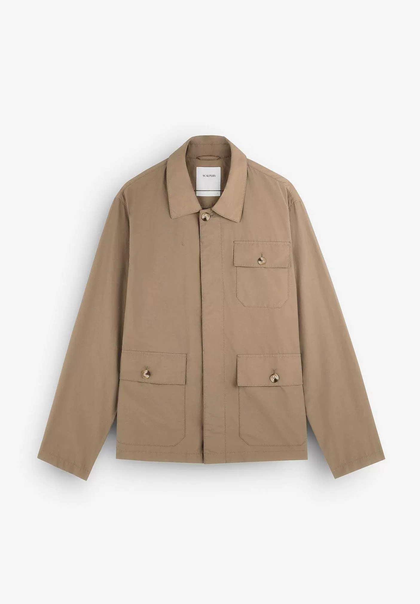 Scalpers Corduroy Collar Detail Overshirt Best Sale