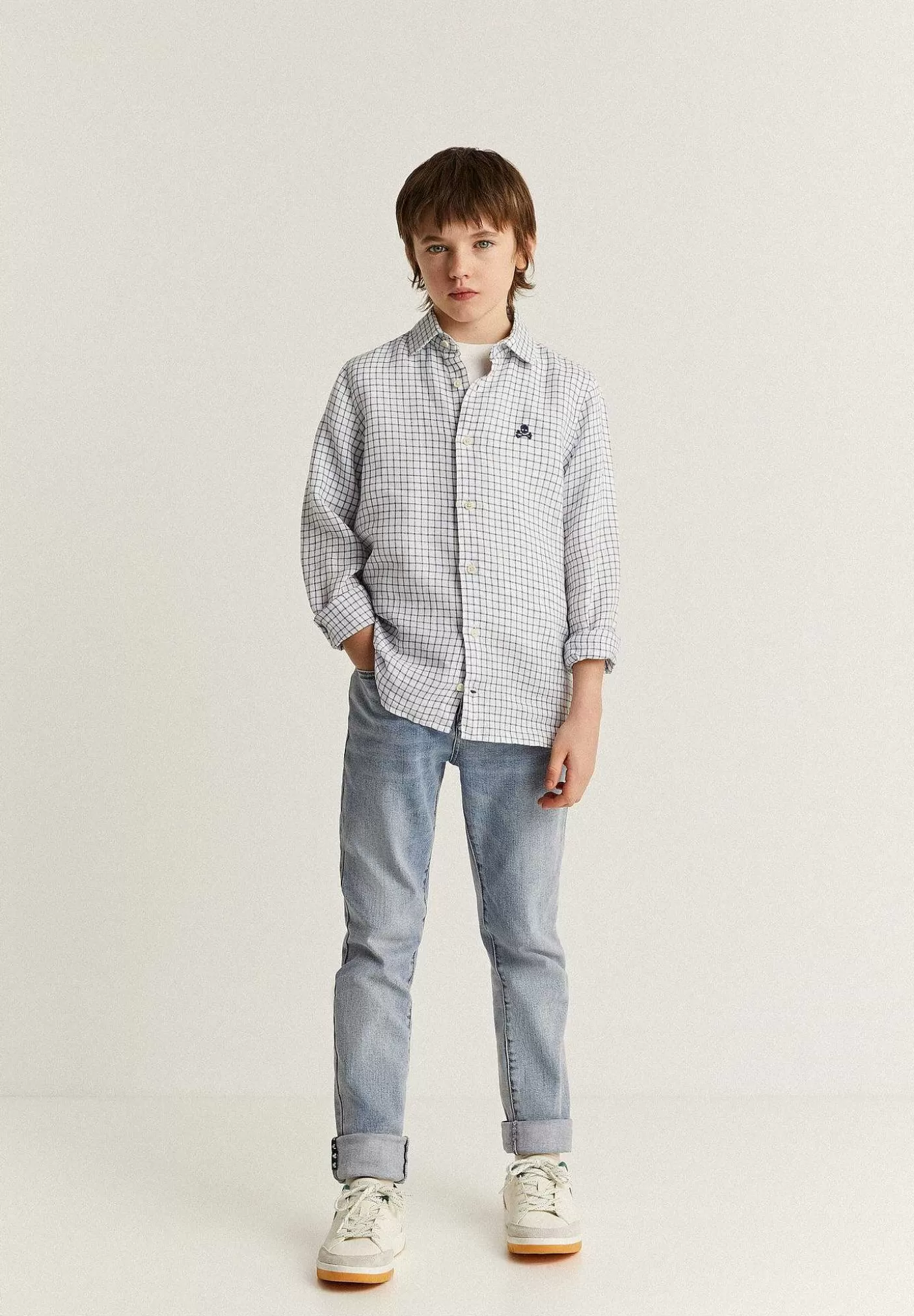 Scalpers Cutaway Collar Linen Shirt Clearance