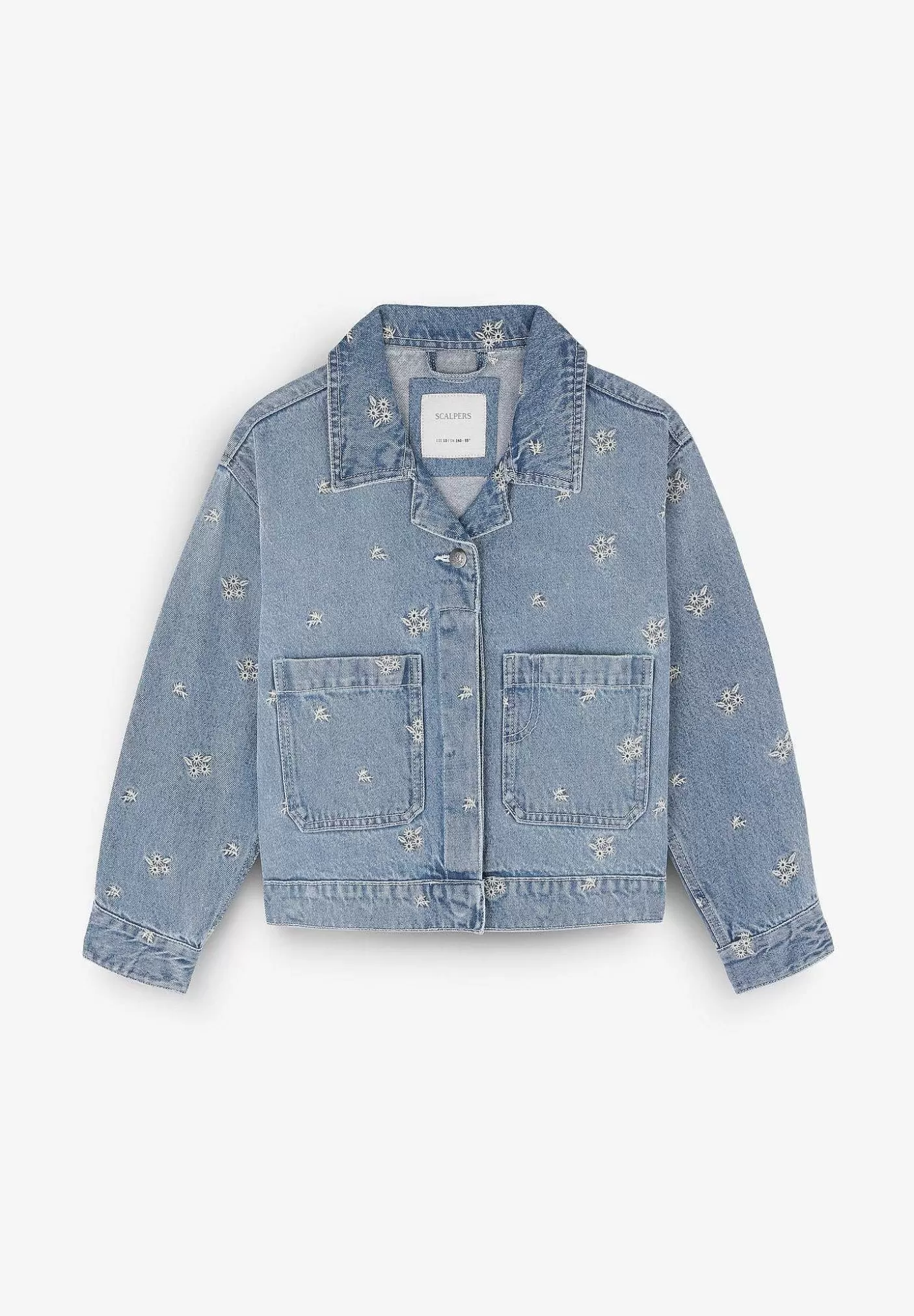 Scalpers Denim Jacket Embroidered Details Cheap