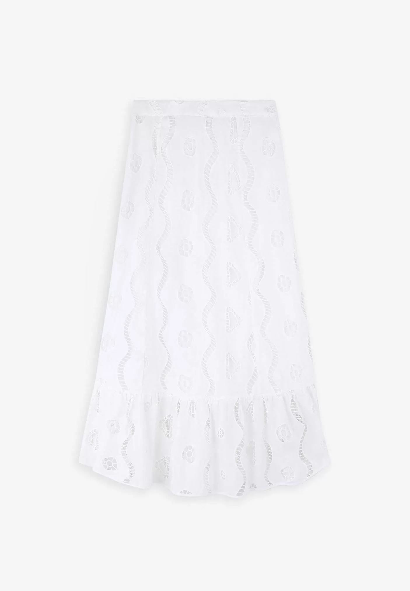 Scalpers English Embroidered Midi Skirt Best