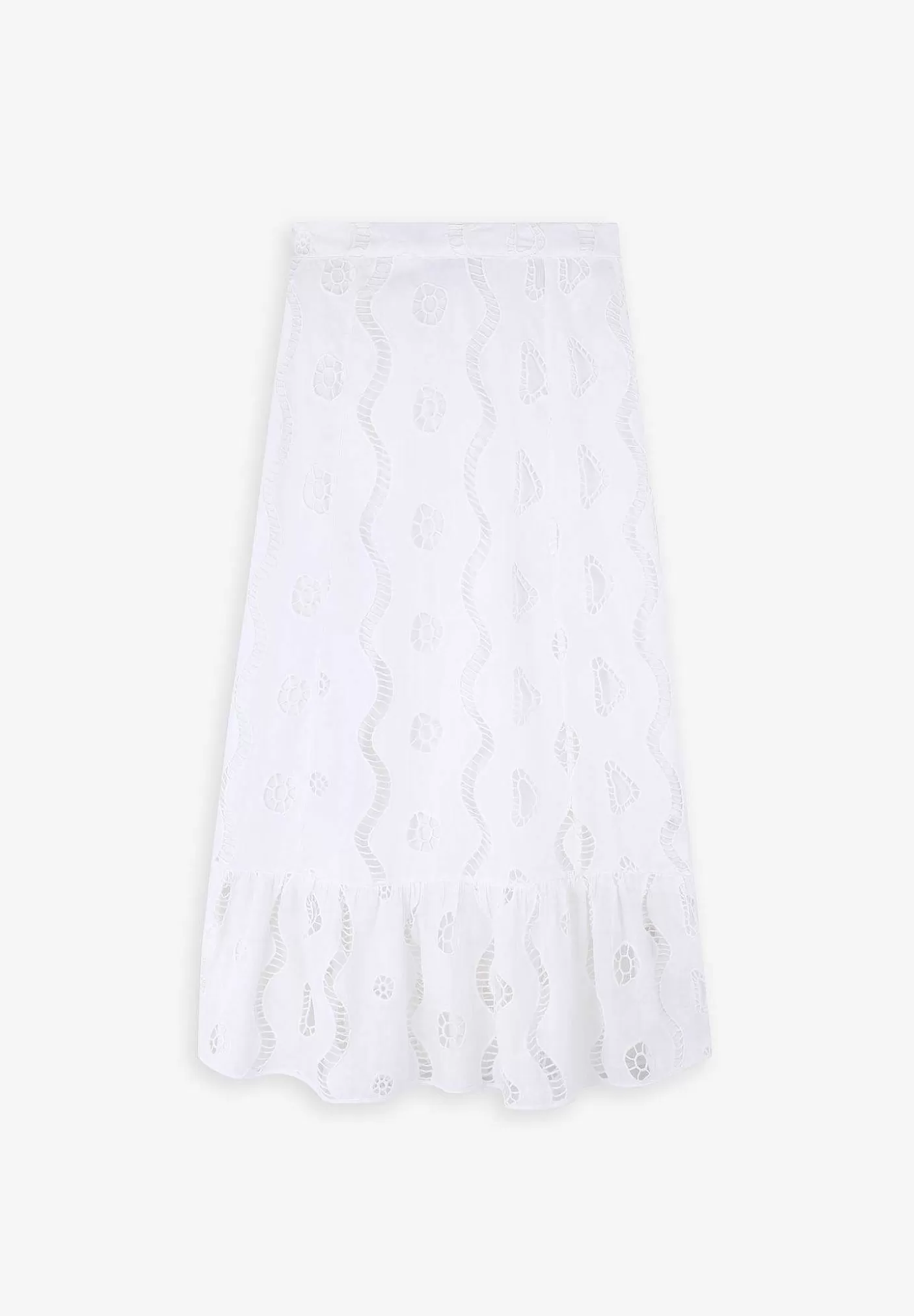 Scalpers English Embroidered Midi Skirt Best