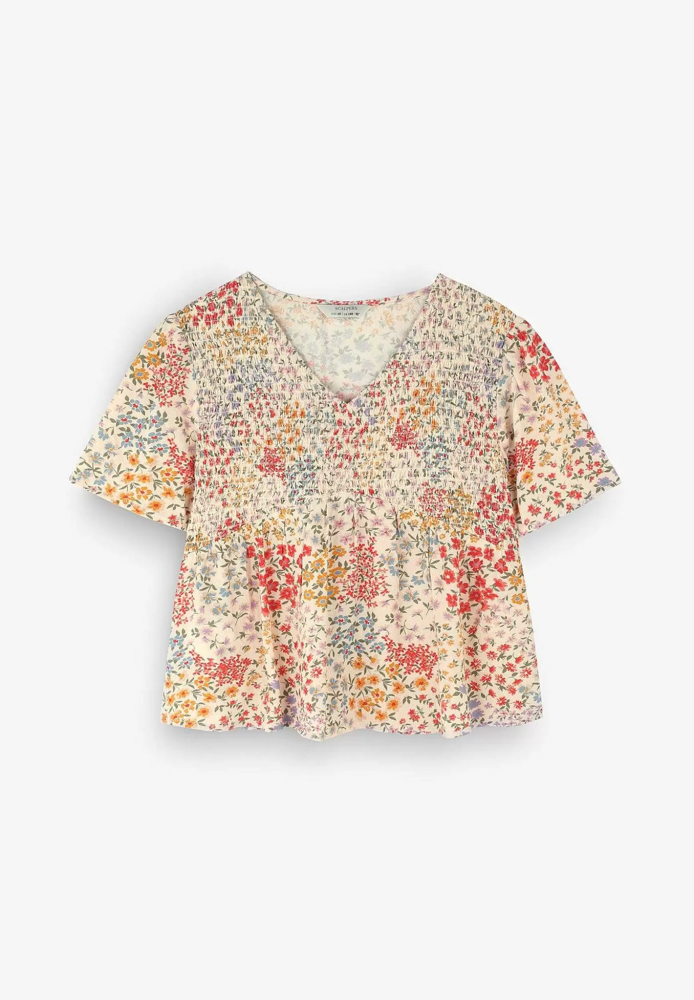 Scalpers Honeycomb Flower Blouse Outlet