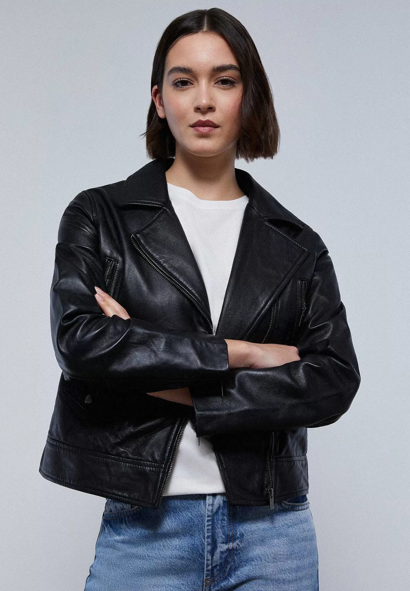 Scalpers Leather Biker Jacket Outlet