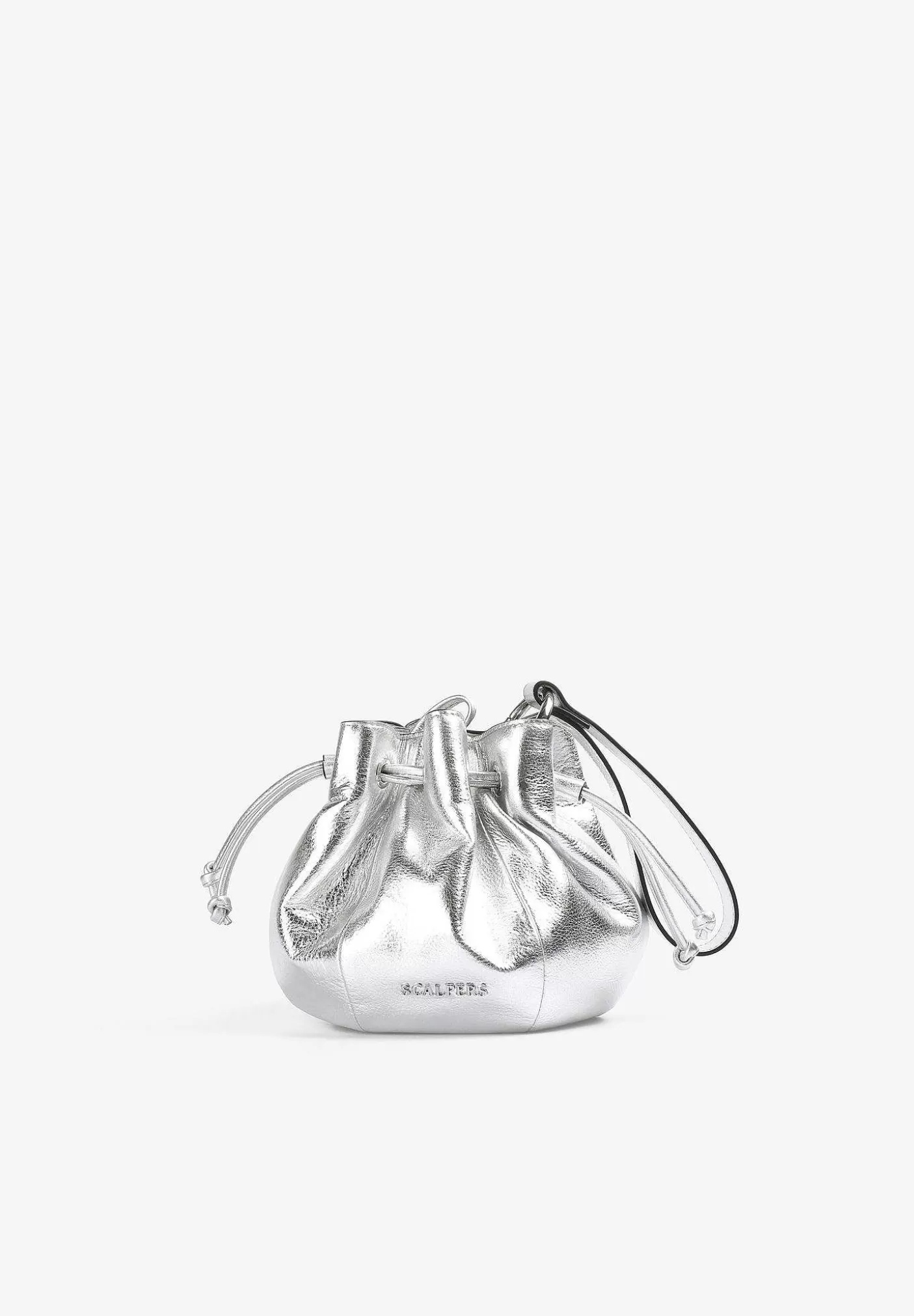 Scalpers Metallic Leather Bucket Bag Fashion