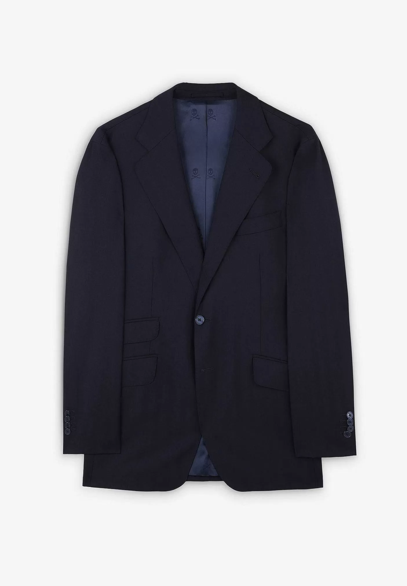 Scalpers Navy Blue Herringbone Suit Best