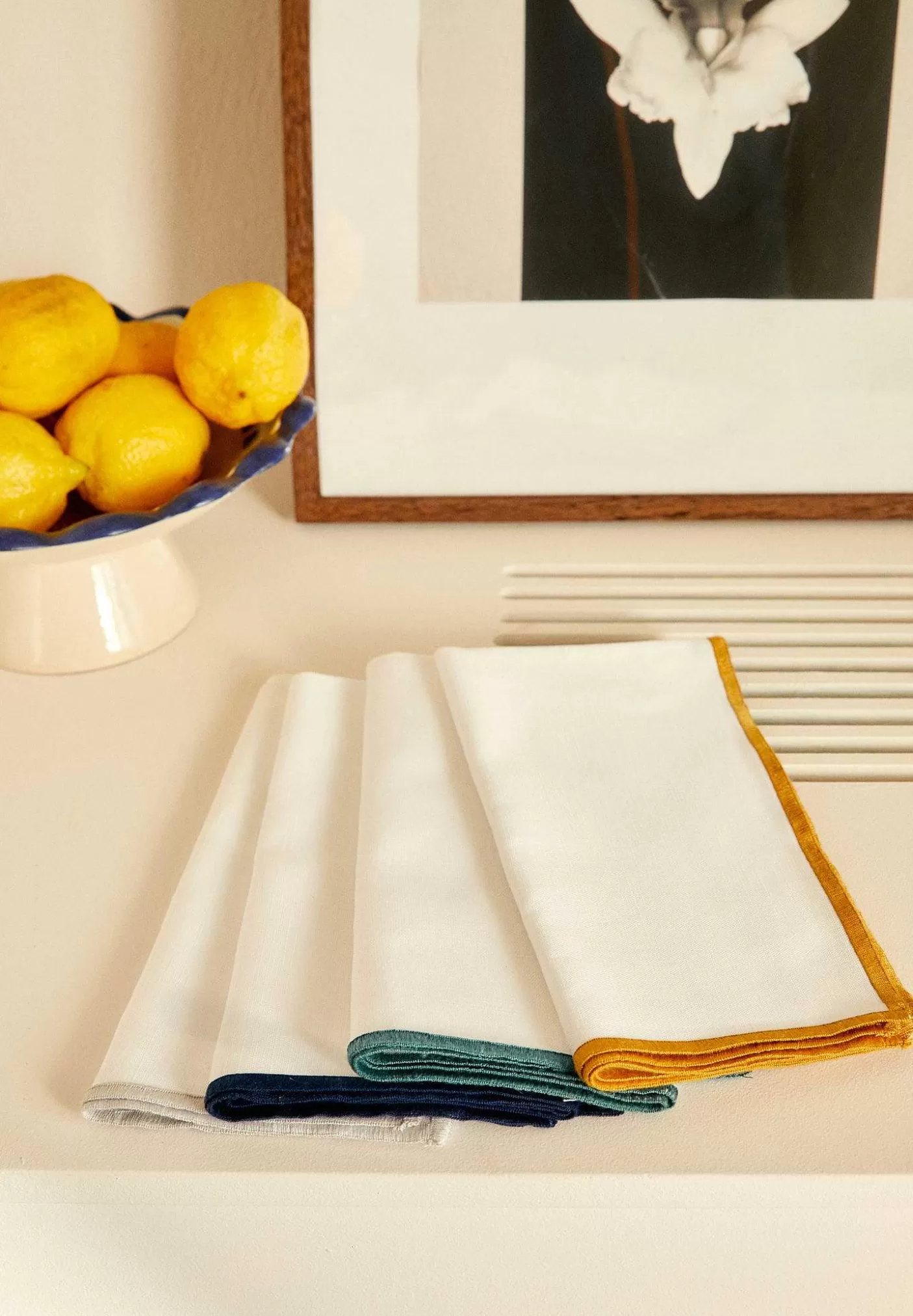 Scalpers Pack Of Linen Napkins With Contrast Edge Cheap