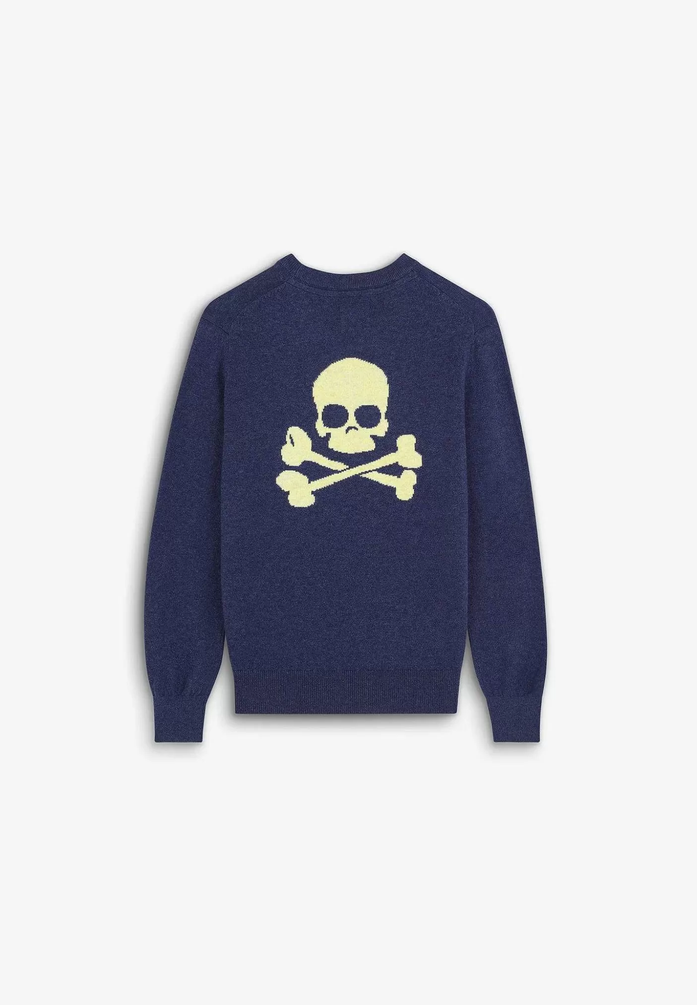 Scalpers Skull Contrast Back Sweater Outlet