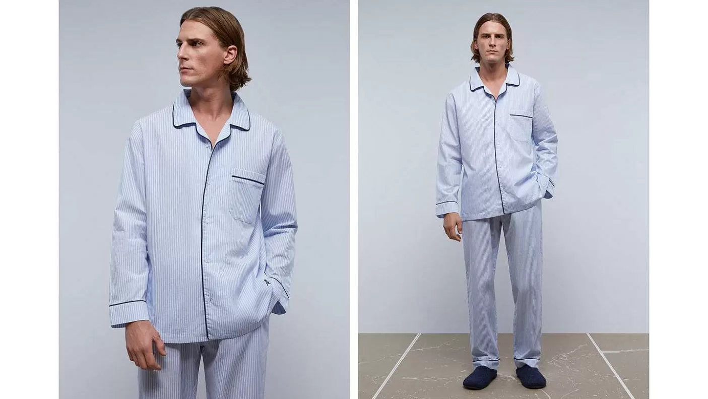 Scalpers Striped Pajamas With Contrast Trim Outlet