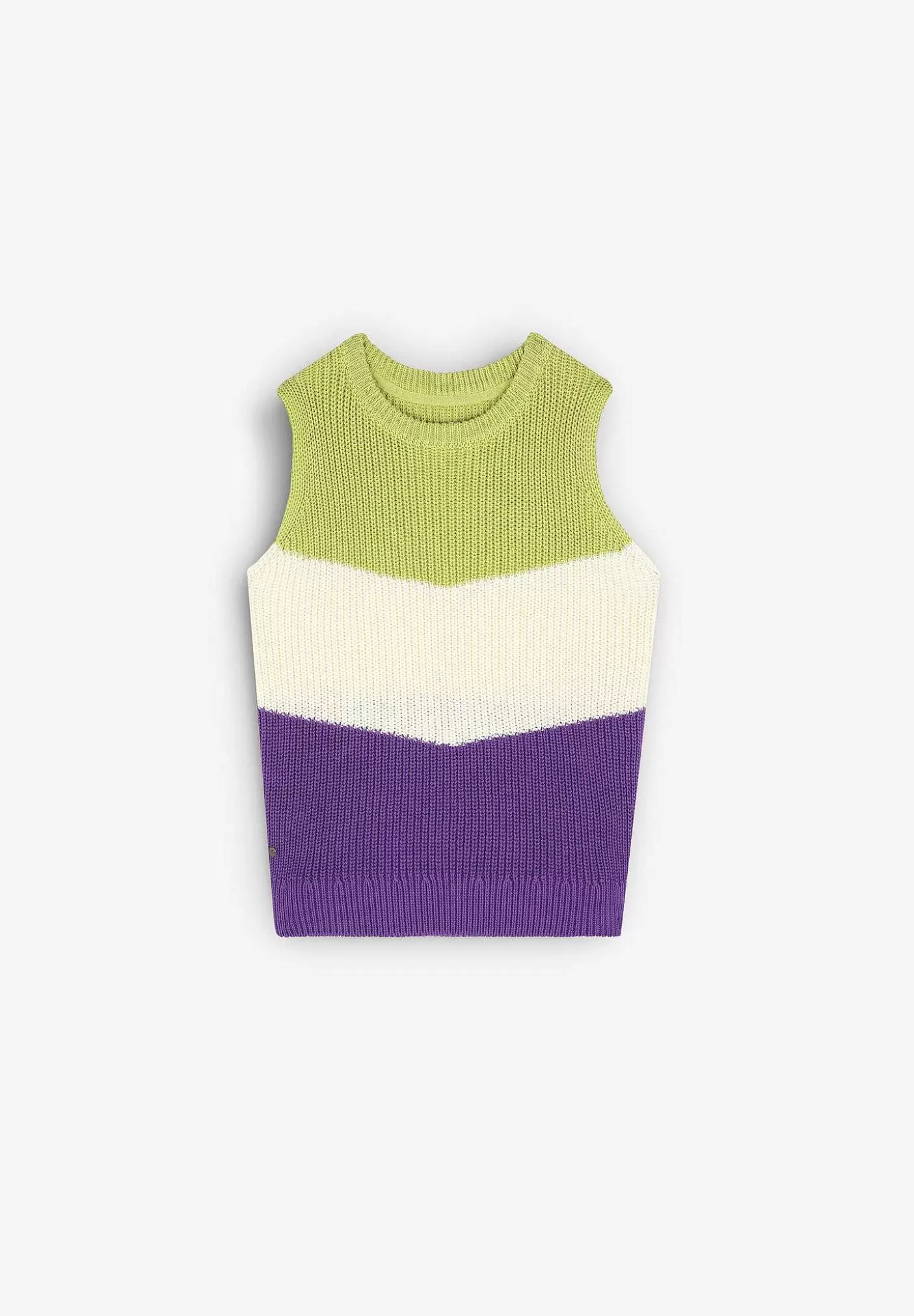 Scalpers Tricolor Knitted Vest New