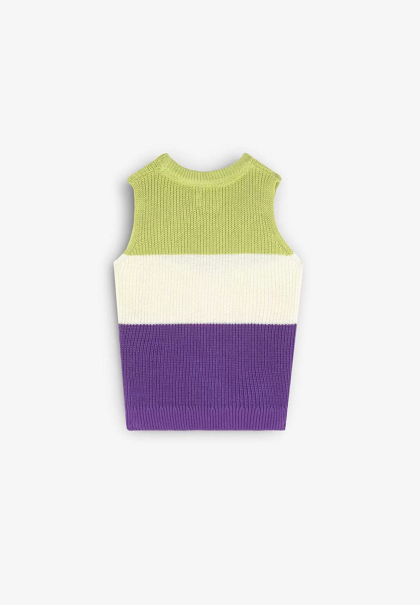 Scalpers Tricolor Knitted Vest New