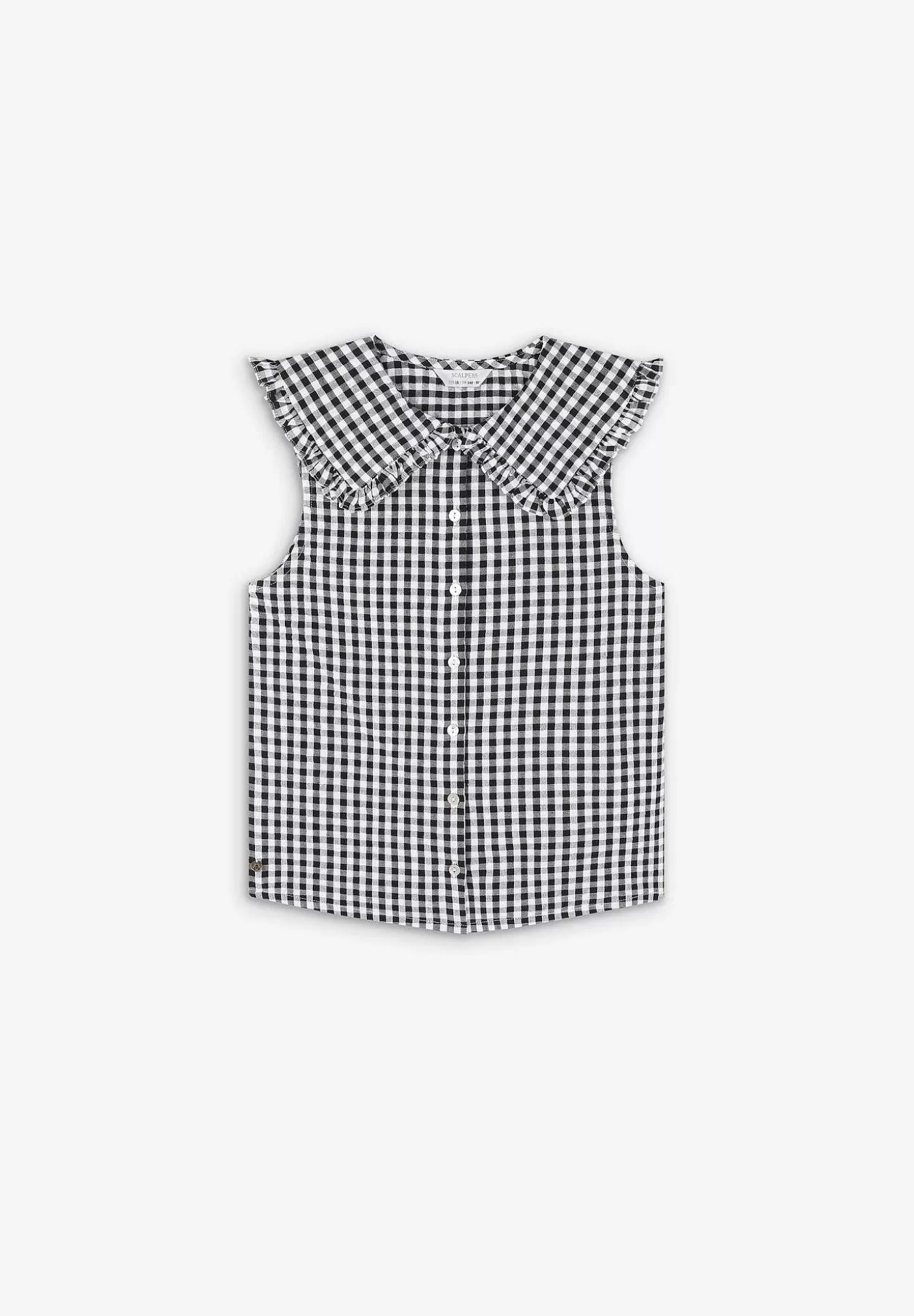 Scalpers Vichy Bobo Neck Blouse Discount